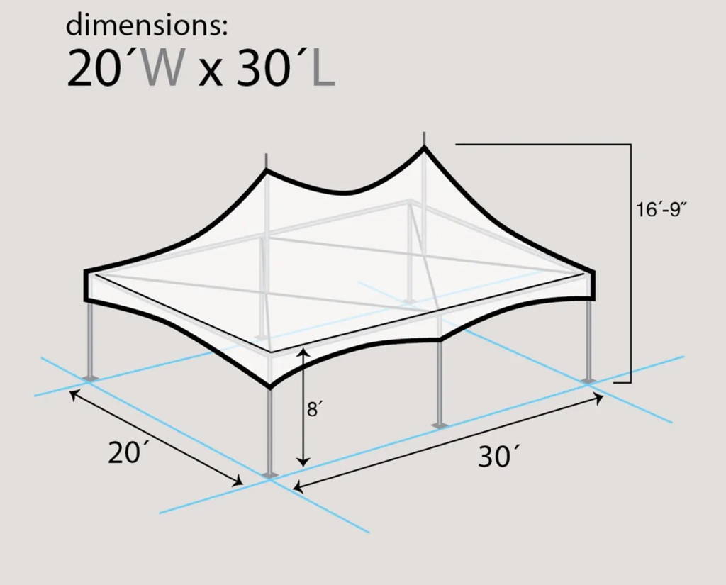 20 x 30 High Peak Frame Tent