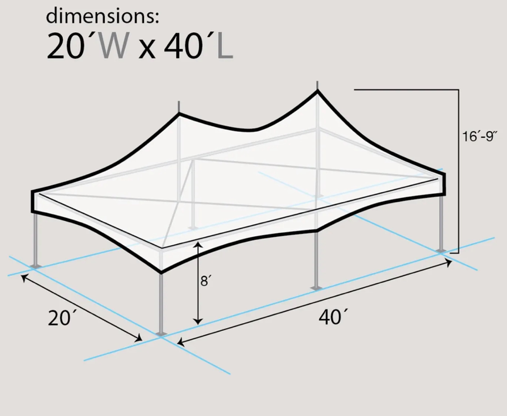 20 x 40 High Peak (Marquee) Tent