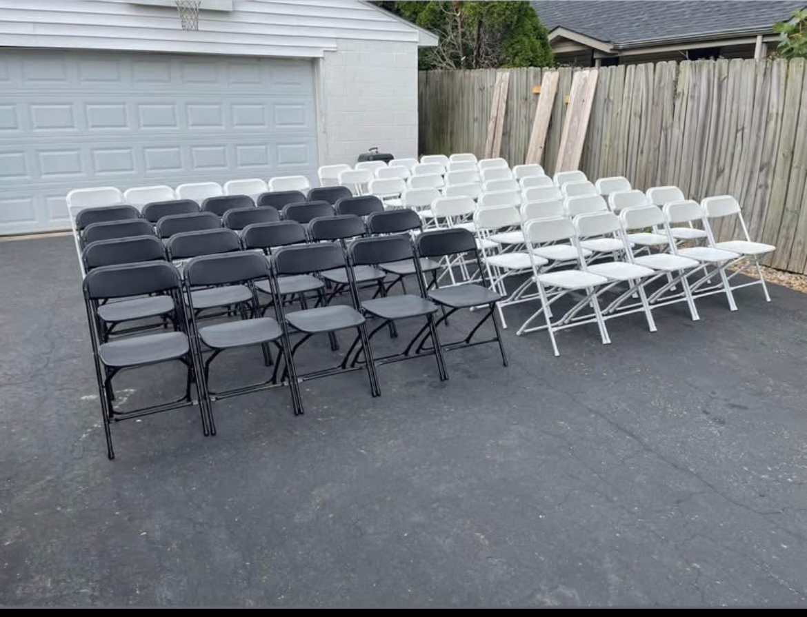 White Plastic Folding Chair