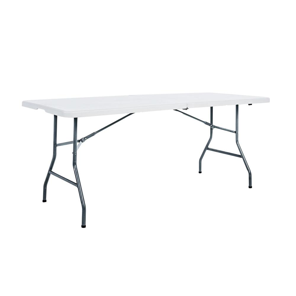 6ft White Folding Rectangular Table 